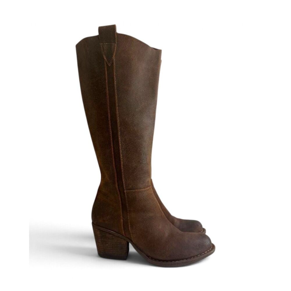 Born Avery Rust Distressed Leather Tall Boots, Worn Once! Size US10/EU40